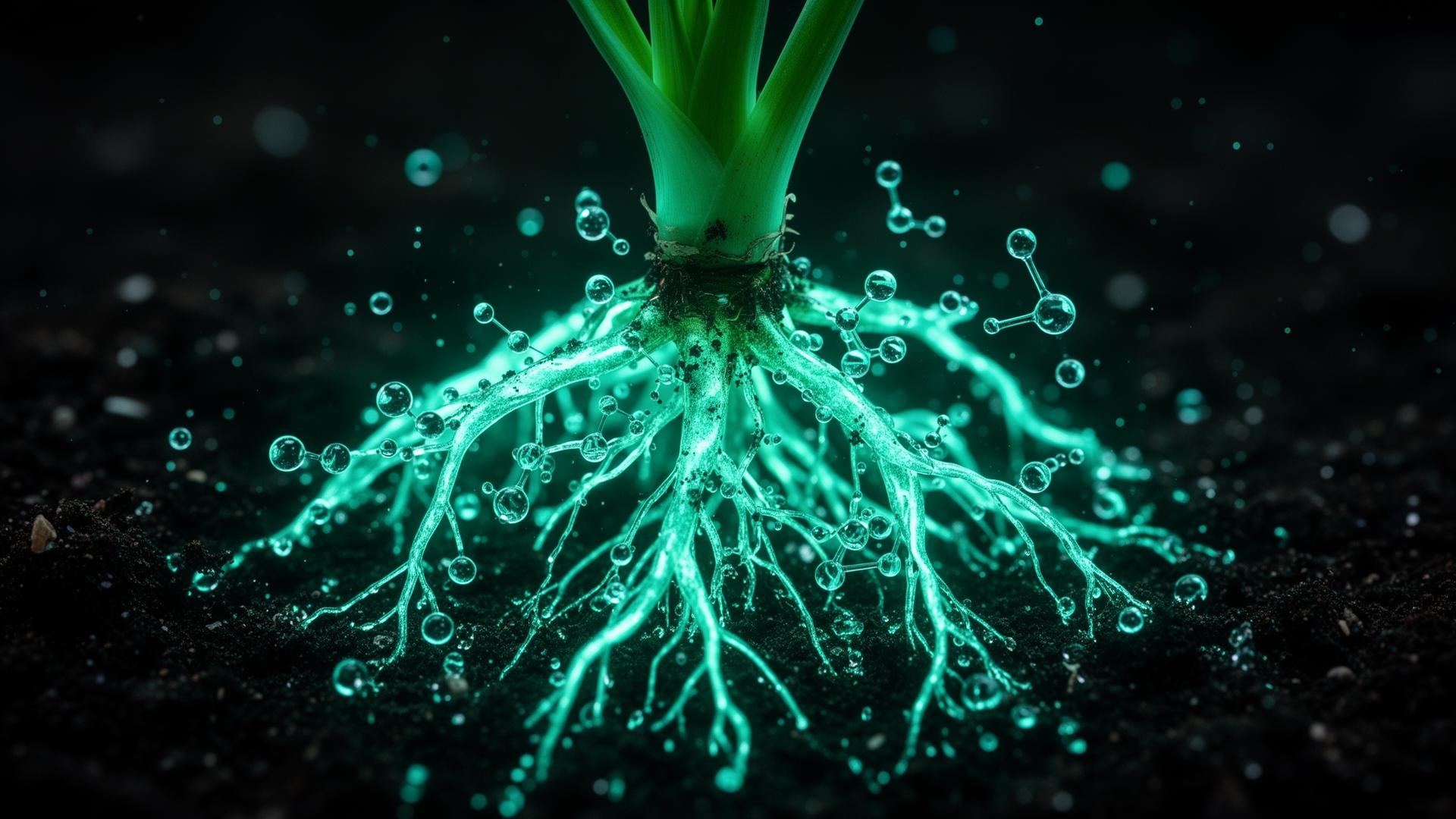 Glowing root system